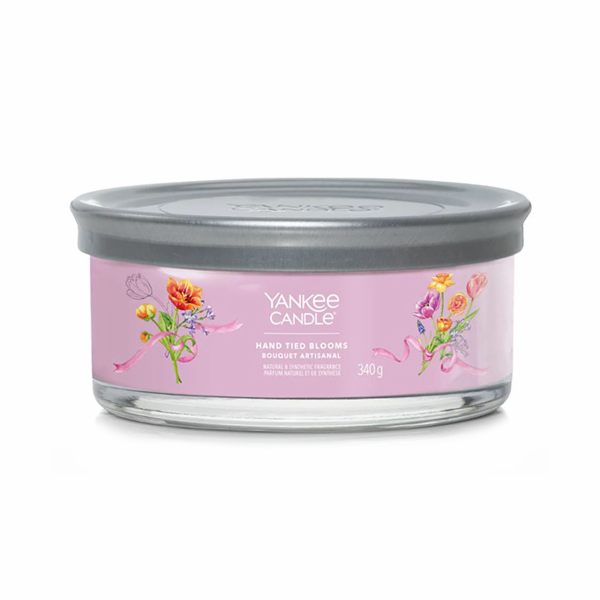 Svíčka ve skleněném válci Yankee Candle, Ručně vázané kvě...