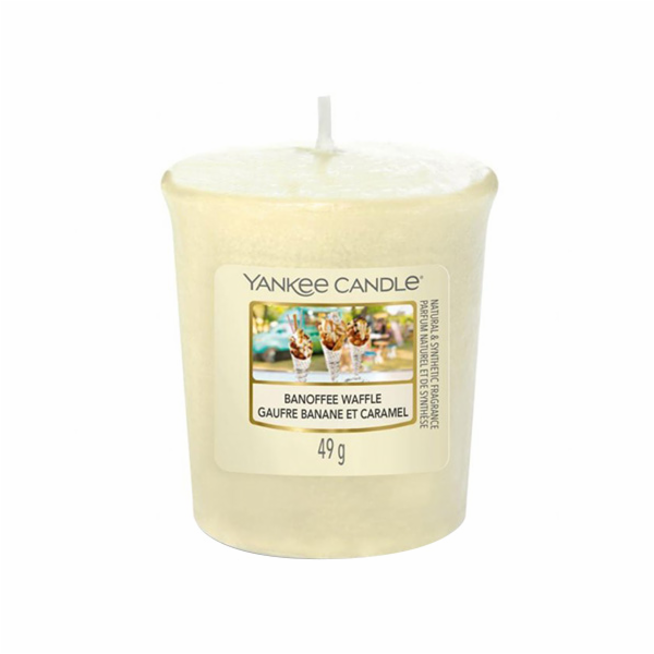 Svíčka Yankee Candle, Vafle s banány a karamelem, 49 g