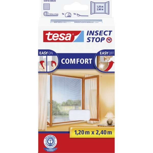 Okenní moskytiéra Tesa Comfort 1,20x2,40m bílá (55918-000...
