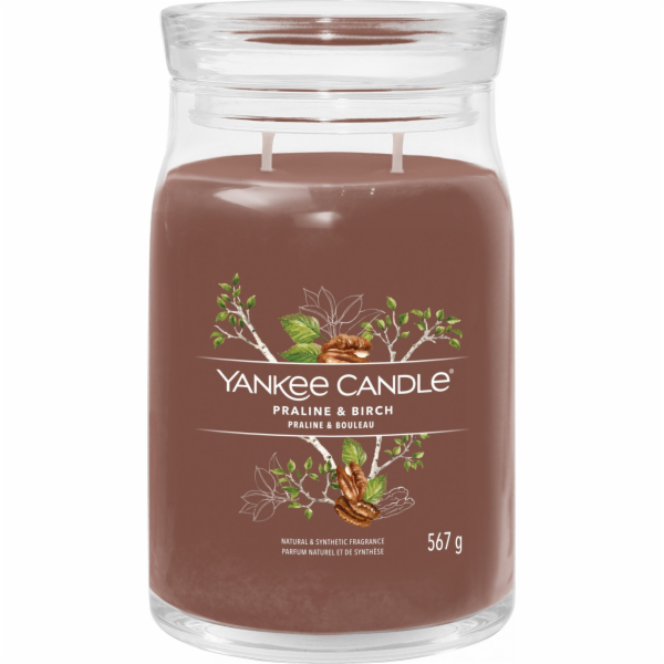 Svíčka ve skleněné dóze Yankee Candle, Pralinka a bříza, ...