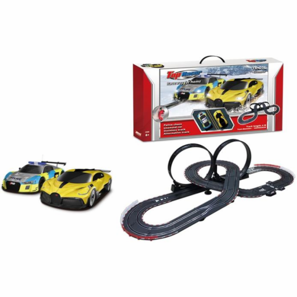 Hračka MaDe Autodráha s lopingy, Audi, Bugatti, 600 cm