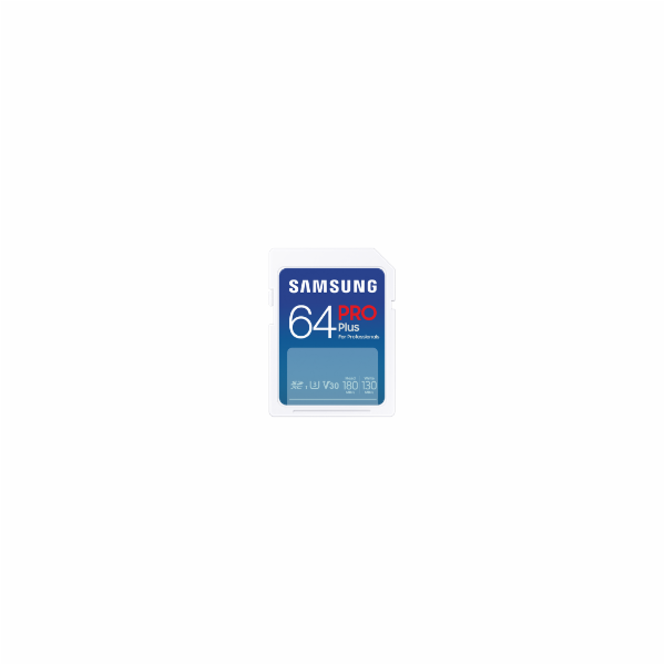 Samsung paměťová karta 64GB PRO PLUS SDXC CL10 U3 V30 (č/...