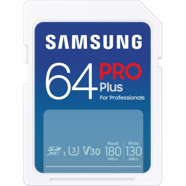 Samsung paměťová karta 64GB PRO PLUS SDXC CL10 U3 V30 (č/...