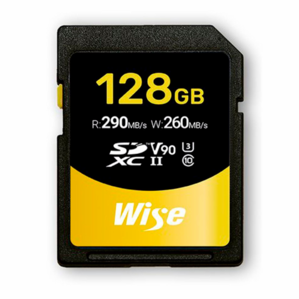 Wise SDXC UHS-II V90       128GB R:290MBs / W:260MBs   WI...
