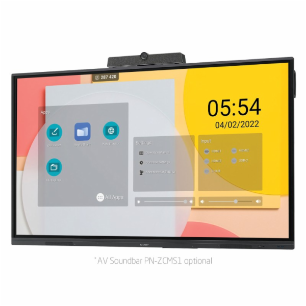 86" LED SHARP PN-L862B,3840x2160,16/7,400cd,touch