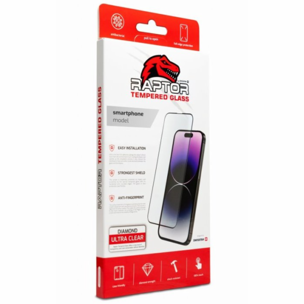 Swissten sklo RAPTOR DIAMOND ULTRA CLEAR 3D TEMPEROVANÉ S...