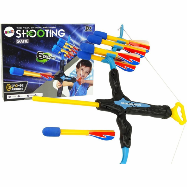 Sportovní luk Long Range 6 šípů pro děti Modrý a Černý