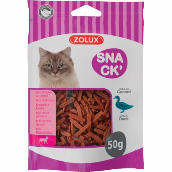Zolux ZOLUX Mini proužky pro kočky s kachnou 50 g