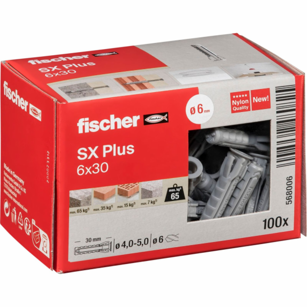 Fischer SX Plus 6x 30 Šíření hmoždinek / ryb SX plus 6 x ...