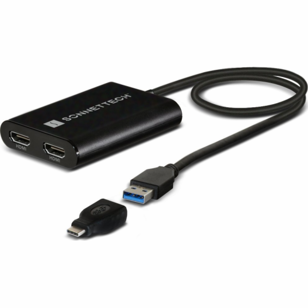 Adaptér Sonnet USB DisplayLink, USB-A samec > Dual 4K HDMI