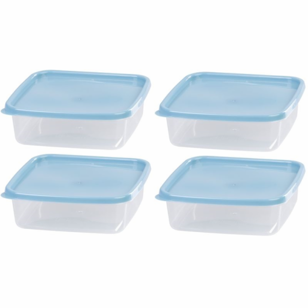 Dóza na potraviny 1000 ml čtverec Lunchbox set 4 ks