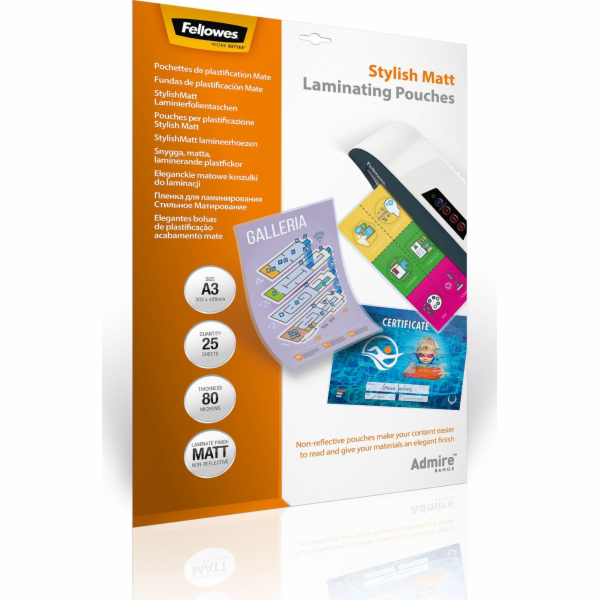 Fellowes Admire Stylish Matt A3 80 mic - 25 pcs.