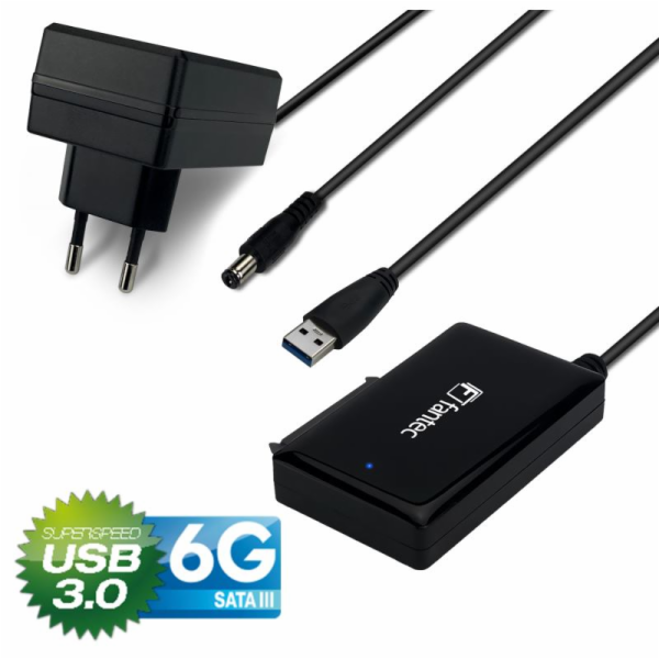 FANTEC USB 3.2 Gen 1A SATA 6G Adapter DOCK SSD HDD black
