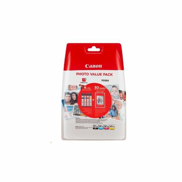 Canon CARTRIDGE CLI-581XL BK/C/M/Y fotopapír PP-201 pro P...