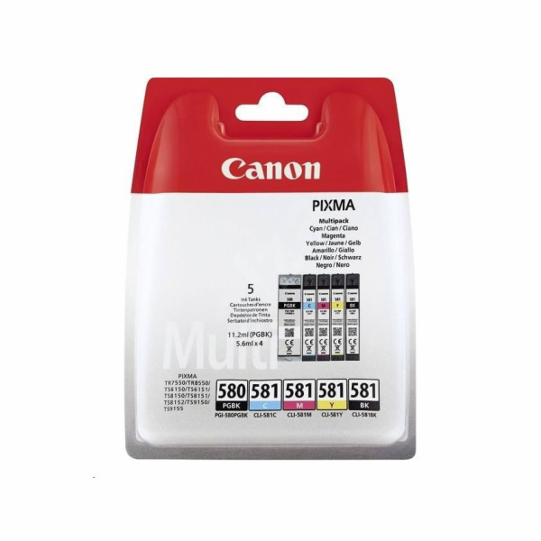 Canon cartridge PGI-580PGBk + CLI-581BK/C/M/Y multipack