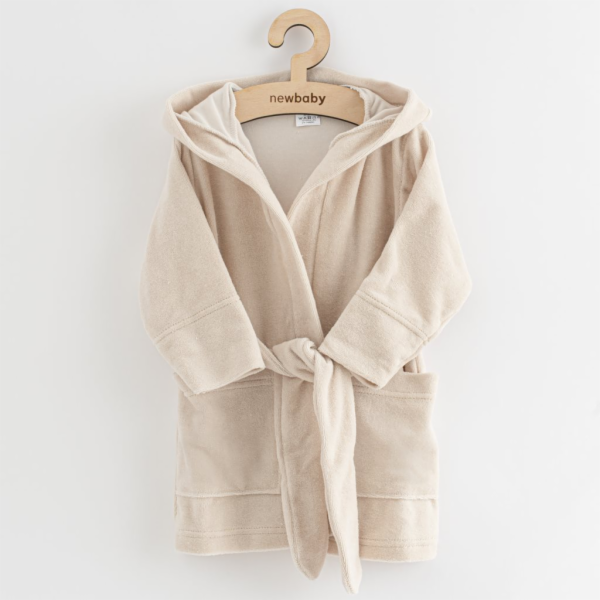Dětský froté župan New Baby Comfortably beige Vel.92/98