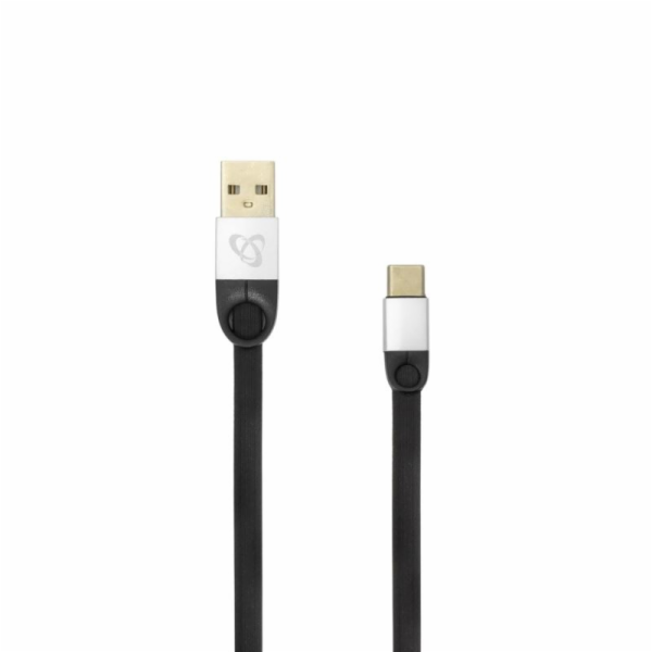 Sbox USB 2.0-Type-C/2.4A black/silver 1.5M