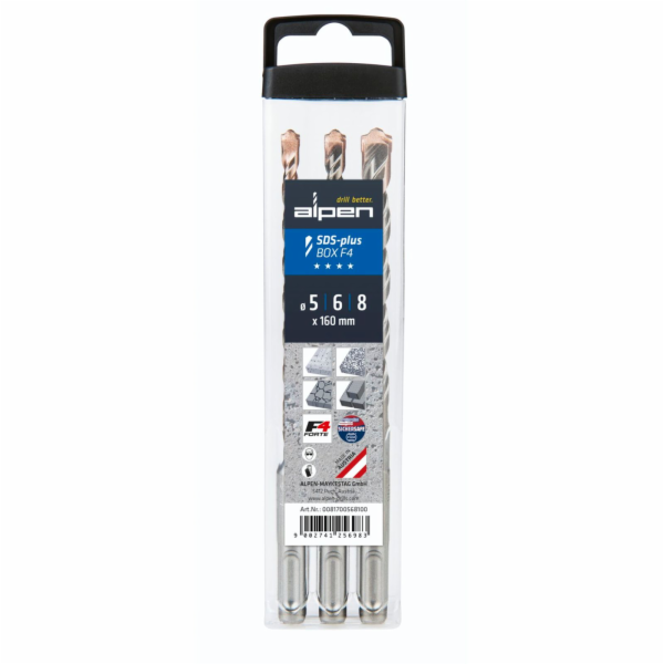 Alpen SDS+ F4 Box 3 tlg. 5-6-8x1 60