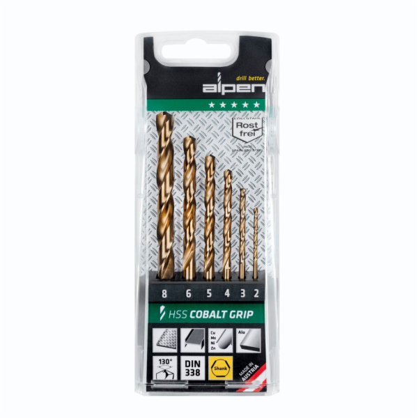 Alpen Cassette HSS Cobalt Jobber Drill Bit TM 6, 2-3-4-5-6-8