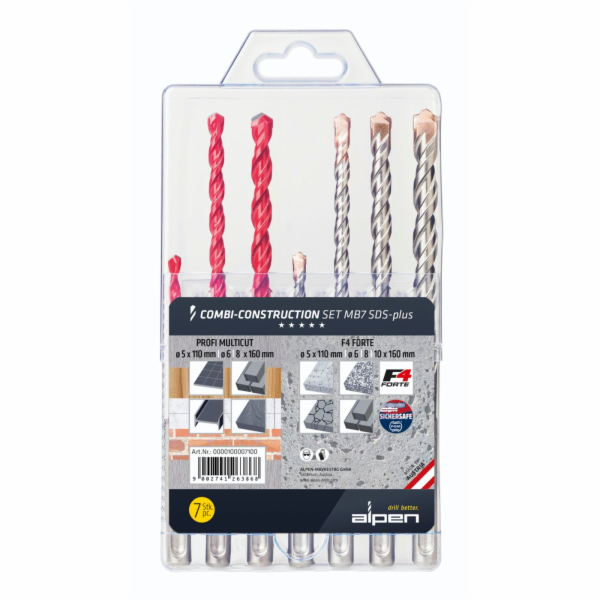 Alpen Combi Baust.Set SDS-plus M B7