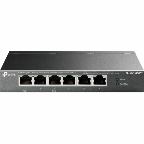 TP-Link CCTV switch TL-SG1006PP (6xGbE, 3xPoE+,1xPoE++, 6...
