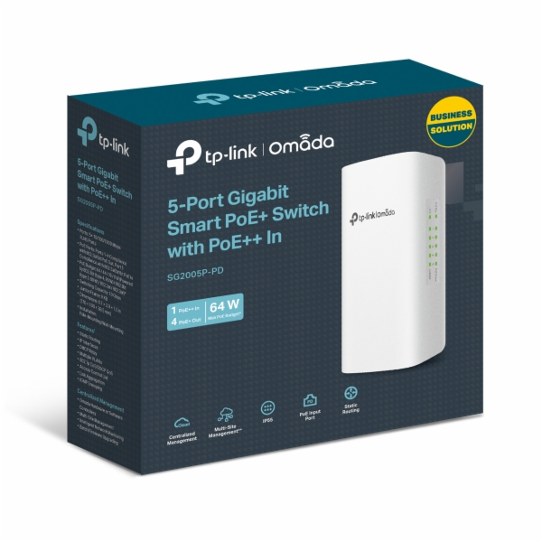 TP-Link OMADA JetStream switch SG2005P-PD (1xPoE++in, 4xP...
