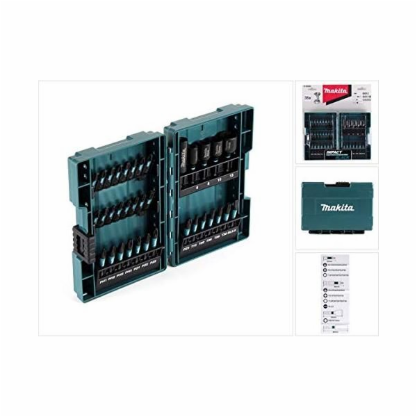 Makita B-66880 sada torzních bitů 1/4" Impact Black, 35 ks