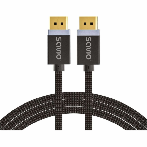 SAVIO CL-165 Display Port 1.4 kabel, 1m, měděný, bavlněný...