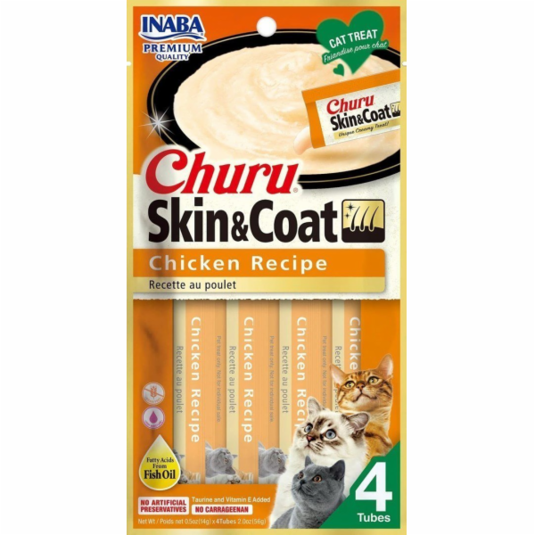 INABA Churu Skin&Coat Chicken recipe - pamlsek pro kočky ...