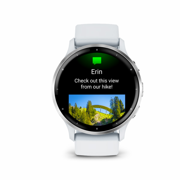 Garmin Venu 3, Silver/ White, silikonový řemínek