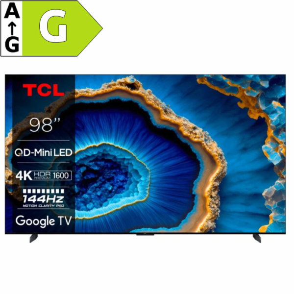 TCL 98C805 TV SMART Google TV QLED/248cm/4K UHD/4000 PPI/...