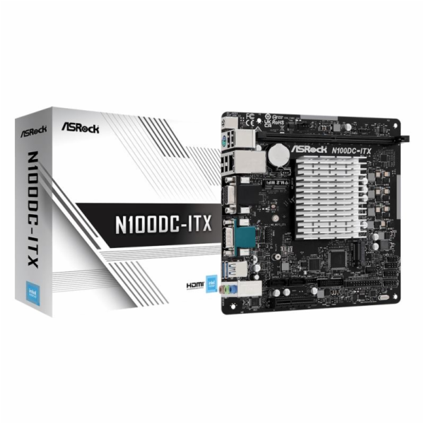 ASRock MB Alder Lake-N N100DC-ITX, Intel N100, 1xDDR4, 1x...