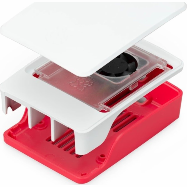 RASPBERRY Pi 5 Skrinka s chladičom, malinová/biela