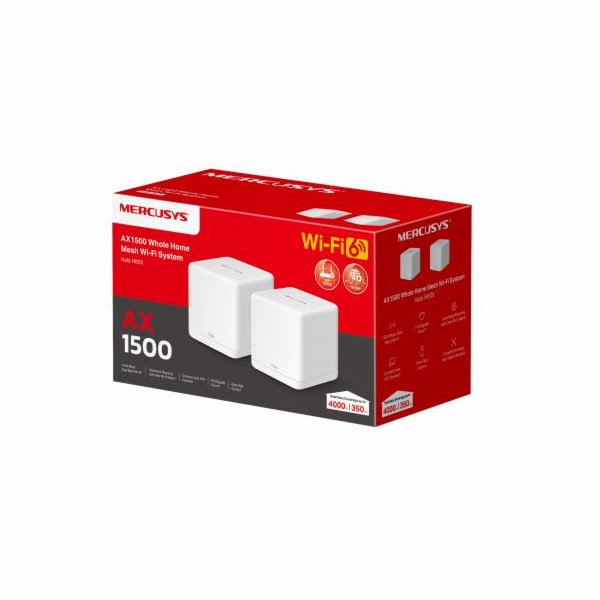 MERCUSYS Halo H60X(2-pack) WiFi6 Mesh (AX1500,2,4GHz/5GHz...