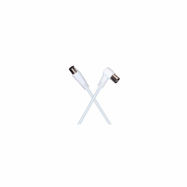 PREMIUMCORD TV kabel M/F konektor 90, 75 Ohm 15m