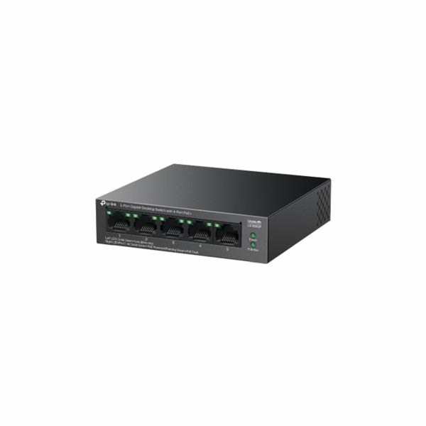 Switch TP-Link LS105GP 1x GLAN, 4x GLAN s PoE+, 65W