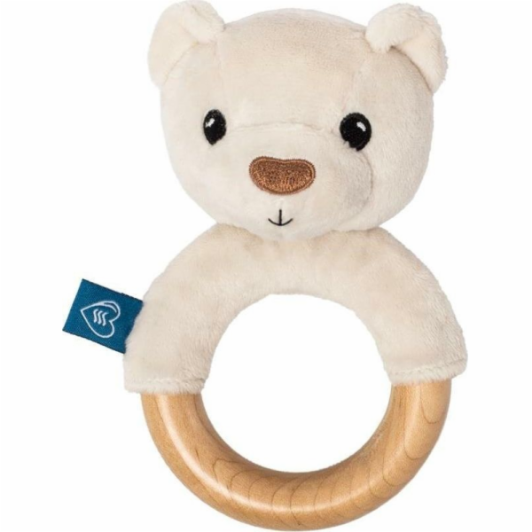 Whisbear Whisbear Eco dřevěné kousátko Medvídek, bílé