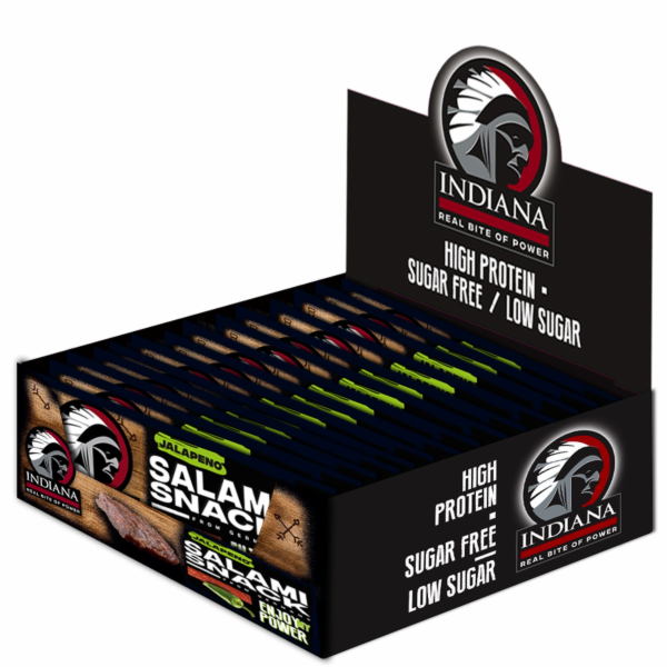 INDIANA Salami Snack Jalapeno 360g - display