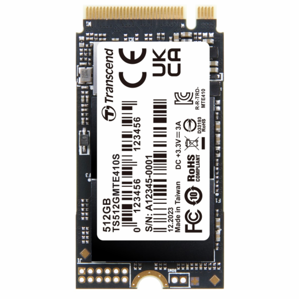 TRANSCEND SSD 512GB 410S, M.2 2242, PCIe Gen4x4, NVMe, 3D...