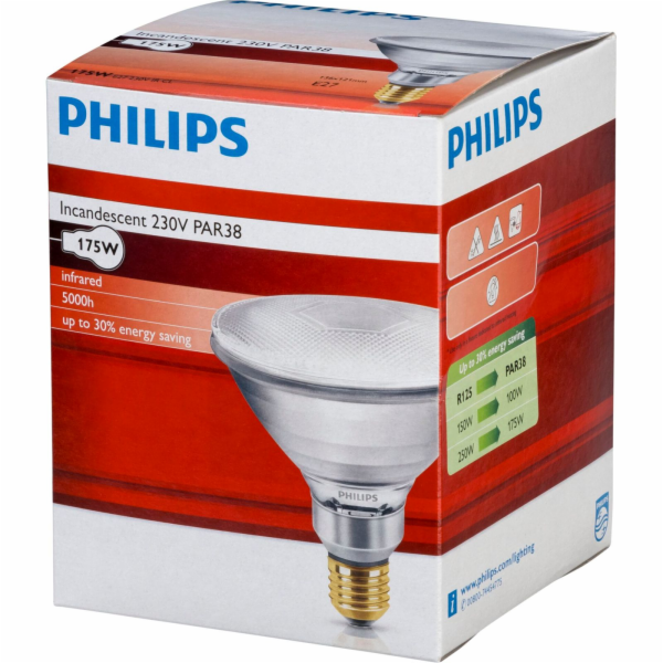 Philips infrared lamp PAR38 IR  175W E27 230 CL