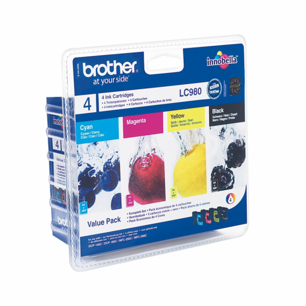 BROTHER LC-980 Ink BK/C/M/Y Pack pre DCP-145C/165C
