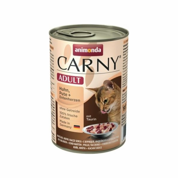 Animonda Carny Adult Food Kuře + Krůtí + Kachní srdce ple...