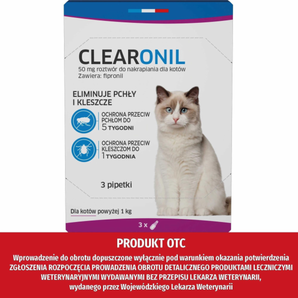 Francodex CLEARONIL Kapky proti blechám a klíšťatům pro k...