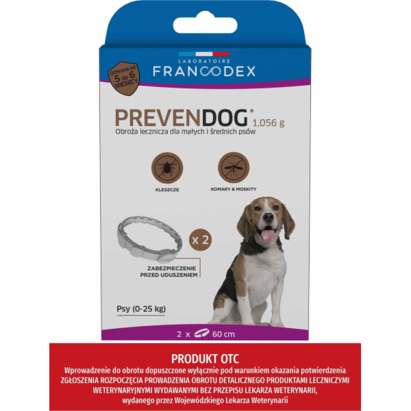 Francodex FRANCODEX PREVENDOG biocidní obojek 60 cm pro m...