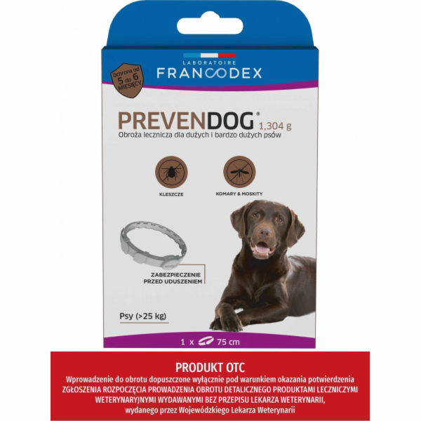 Francodex FRANCODEX PREVENDOG biocidní obojek 75 cm pro v...