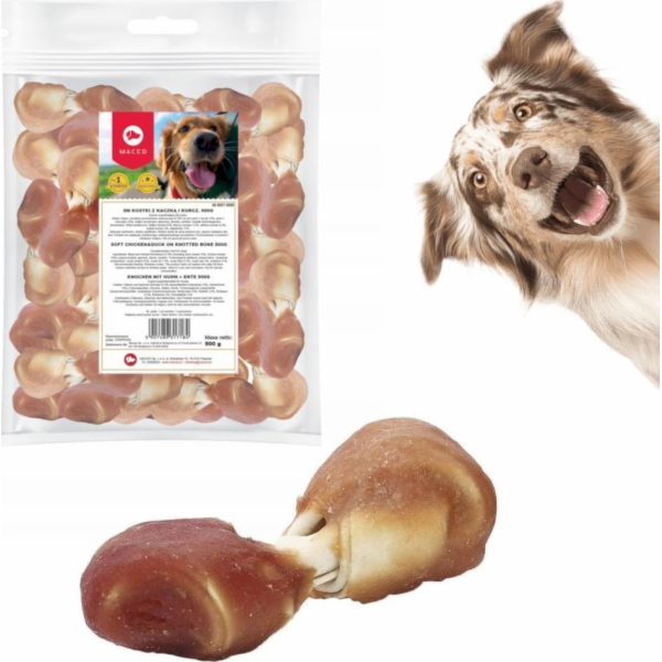 Maced DOG HOVĚZÍ KOSTKA S KACHNOU A KUŘETEM 8 cm (KOSTKA ...