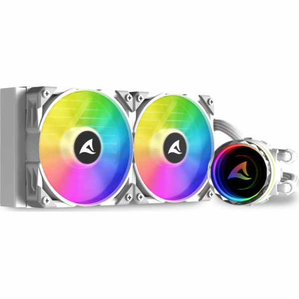 Sharkoon S80 RGB White AIO 240mm, vodní chlazení