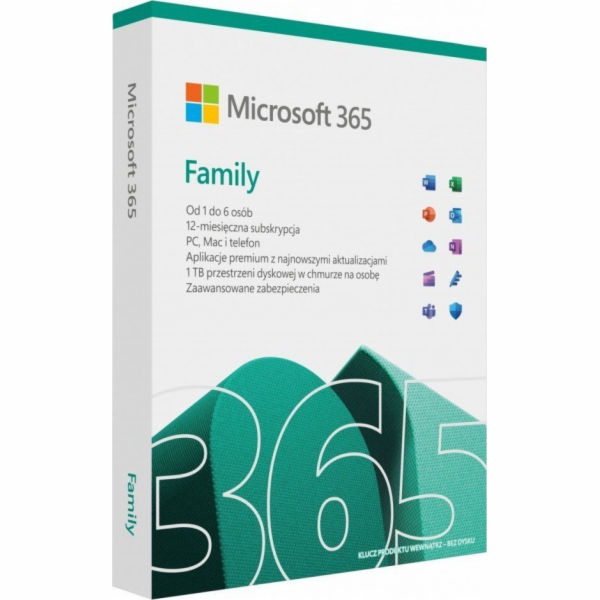 365 Family PL P10 1Y 6Users Win/Mac Medialess Box 6GQ-019...