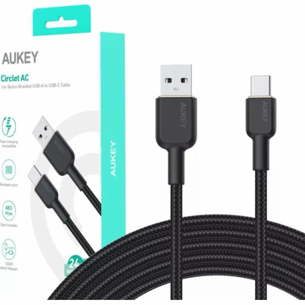 CB-NAC1 nylon USB C - USB A kabel | 1m | 3A | 60W PD | 20V