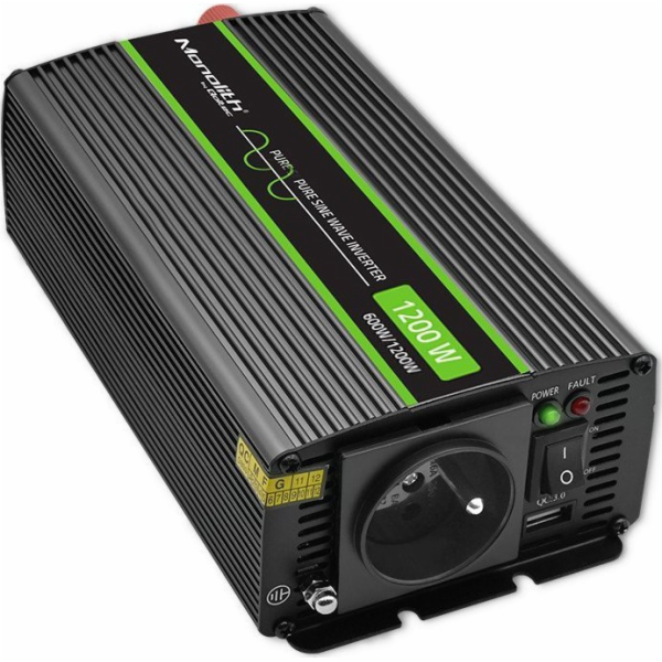 Qoltec měnič Monolith 1200 MS Wave měnič napětí | 12V až ...